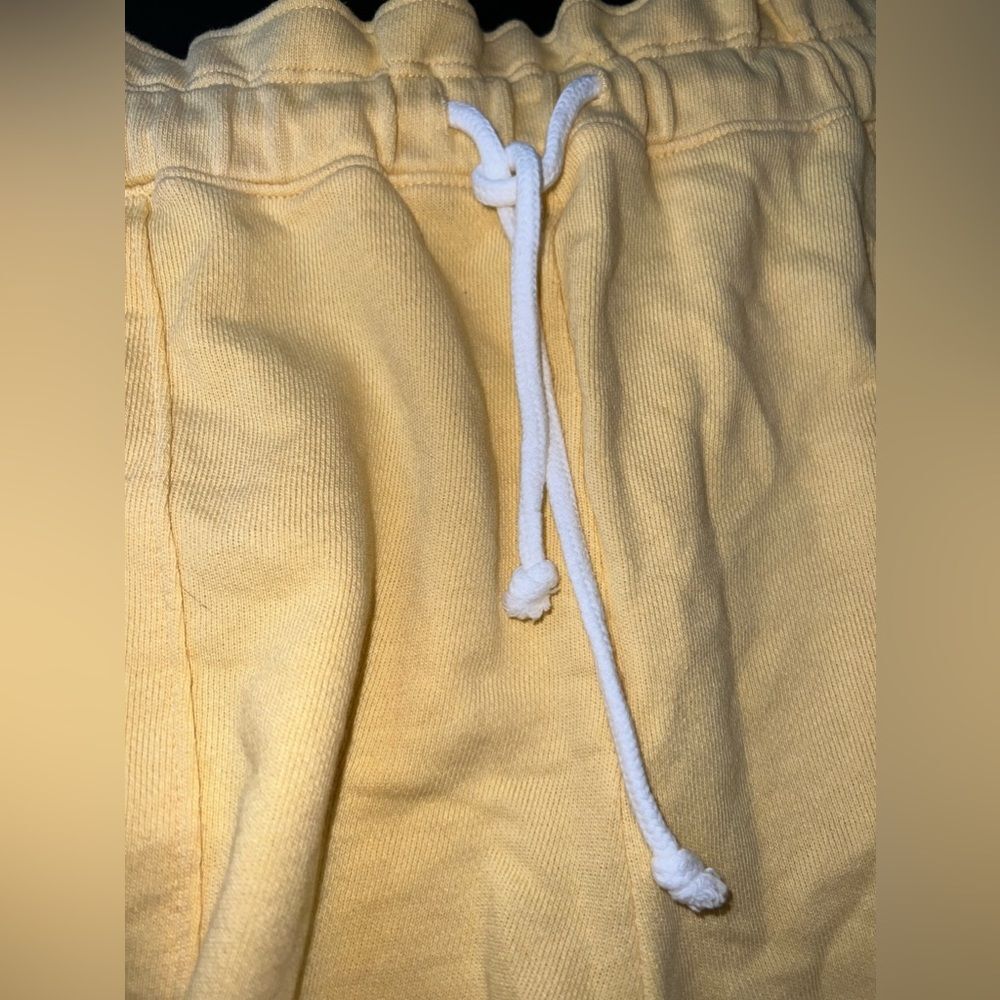 LOFT Butter Yellow Pull on Drawstring Cotton Shor… - image 4
